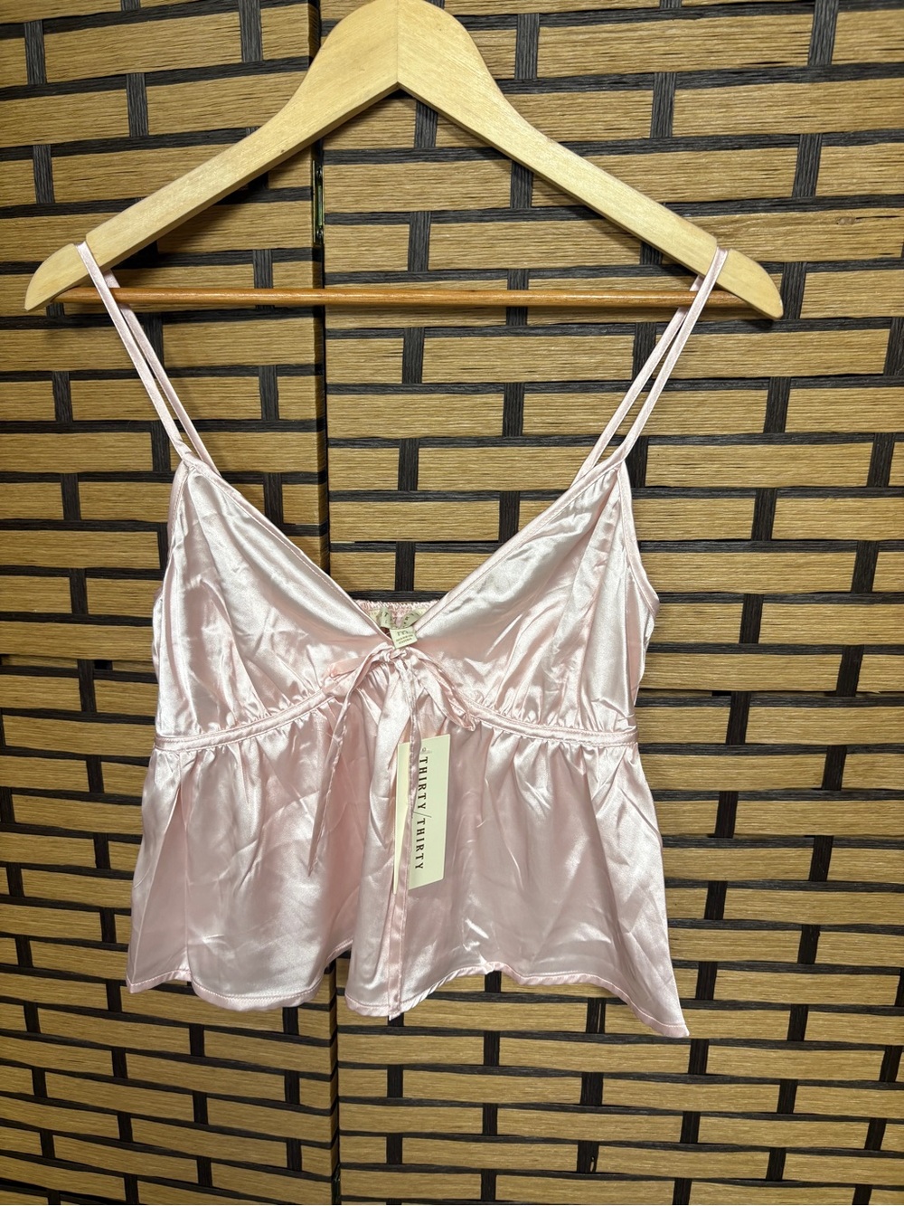 Thirty thirty pink satin cami size medium